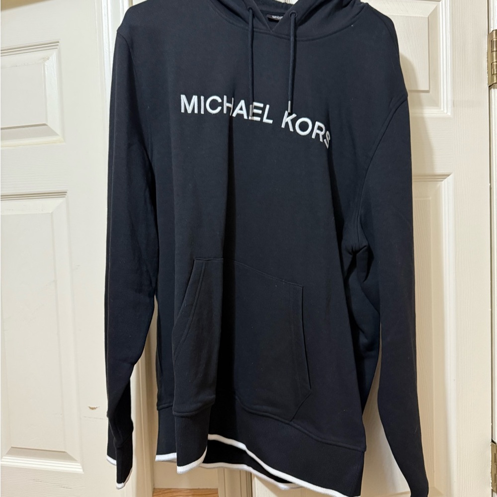 Michael Kors Black Hoodie with White Accents